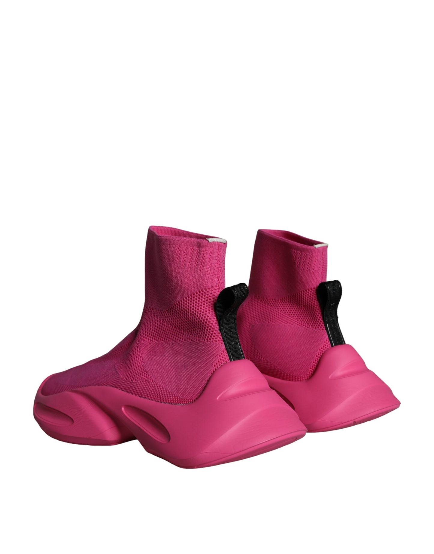 Calcetines deportivos con estampado de logotipo rosa