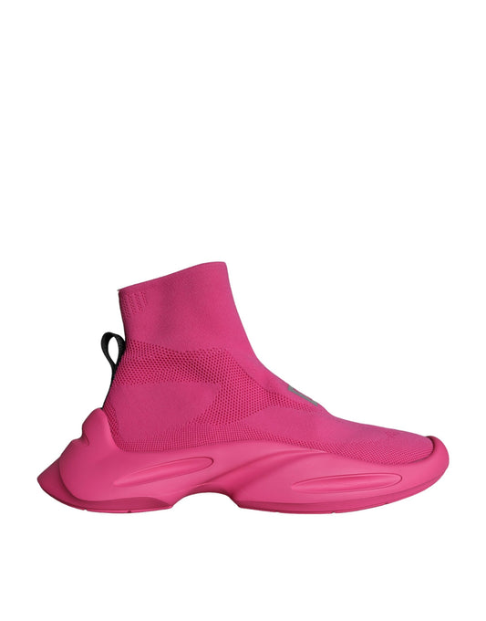Calcetines deportivos con estampado de logotipo rosa