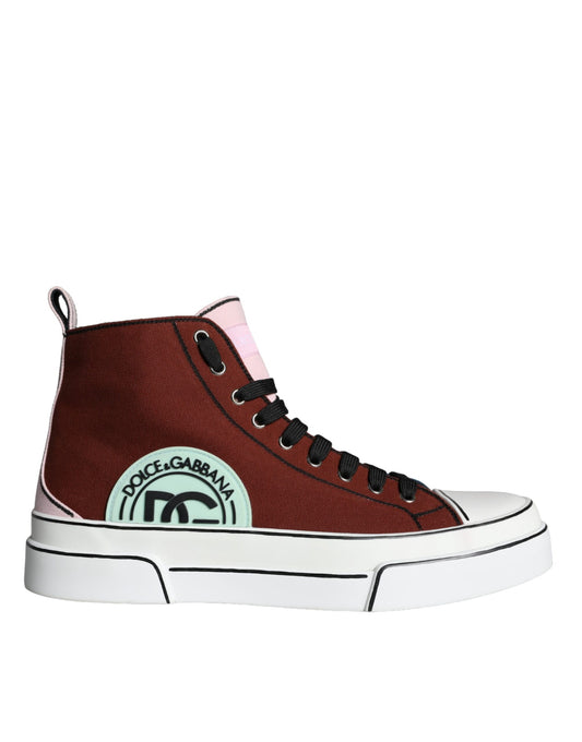 Zapatillas altas con parches multicolores