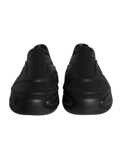 Zapatillas deportivas bajas de goma laminada negra