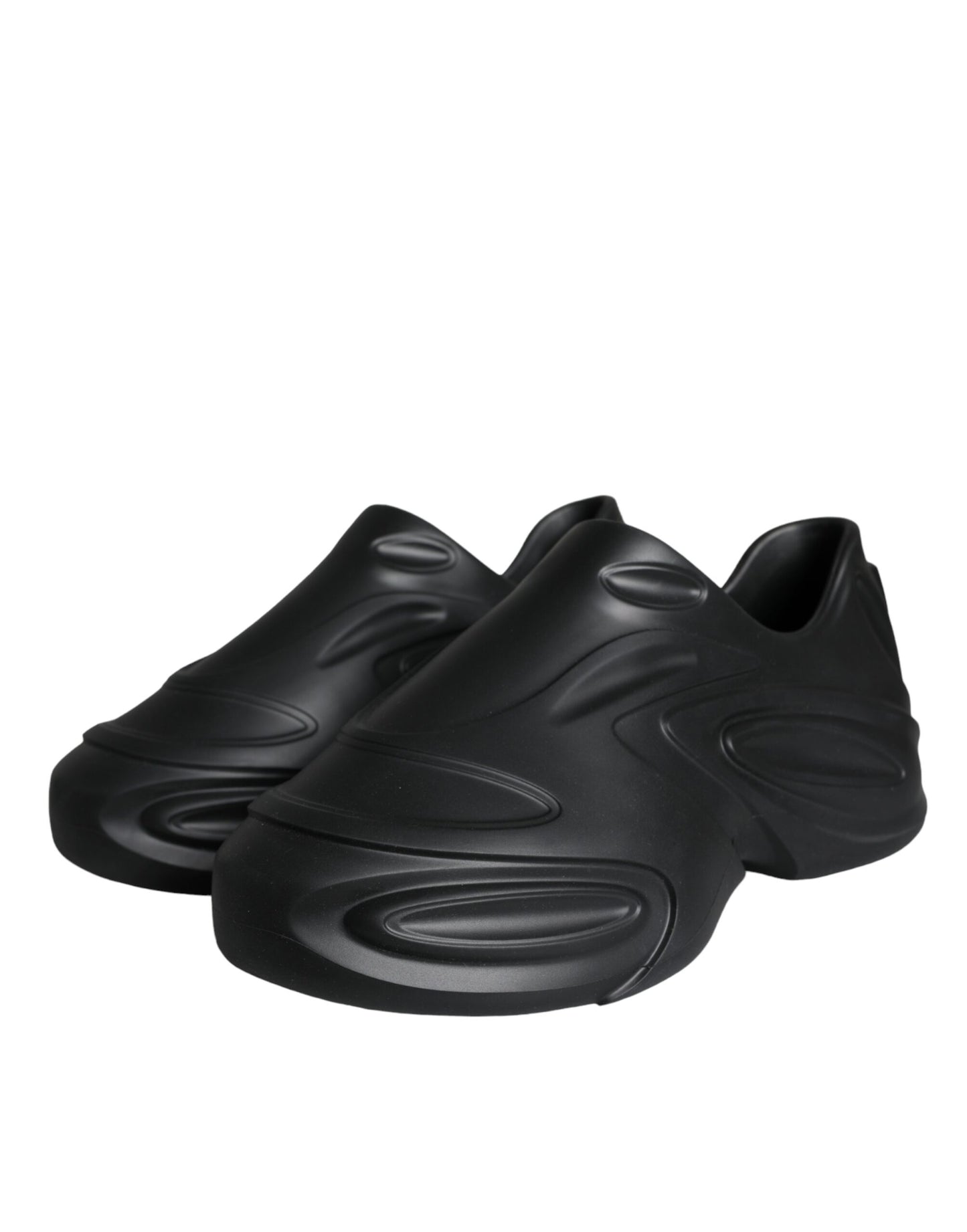 Zapatillas deportivas bajas de goma laminada negra