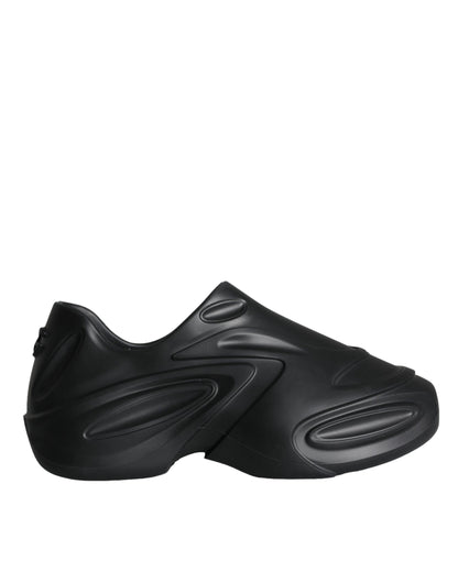 Zapatillas deportivas bajas de goma laminada negra