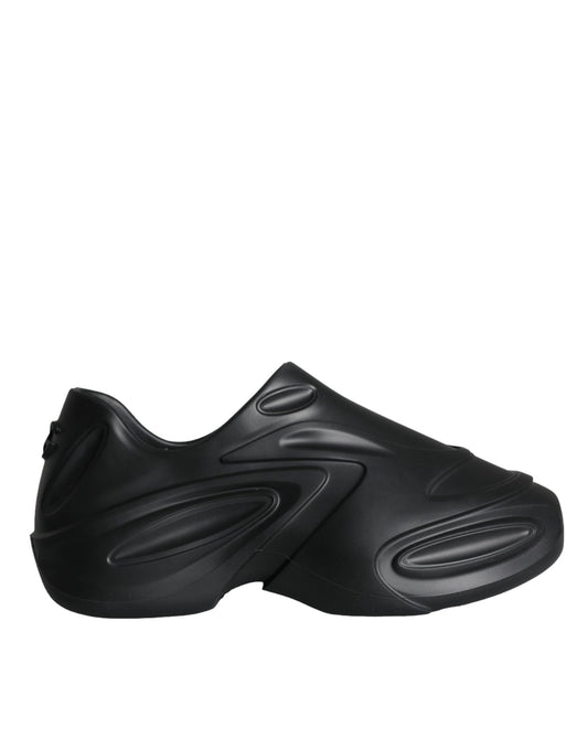 Zapatillas deportivas bajas de goma laminada negra