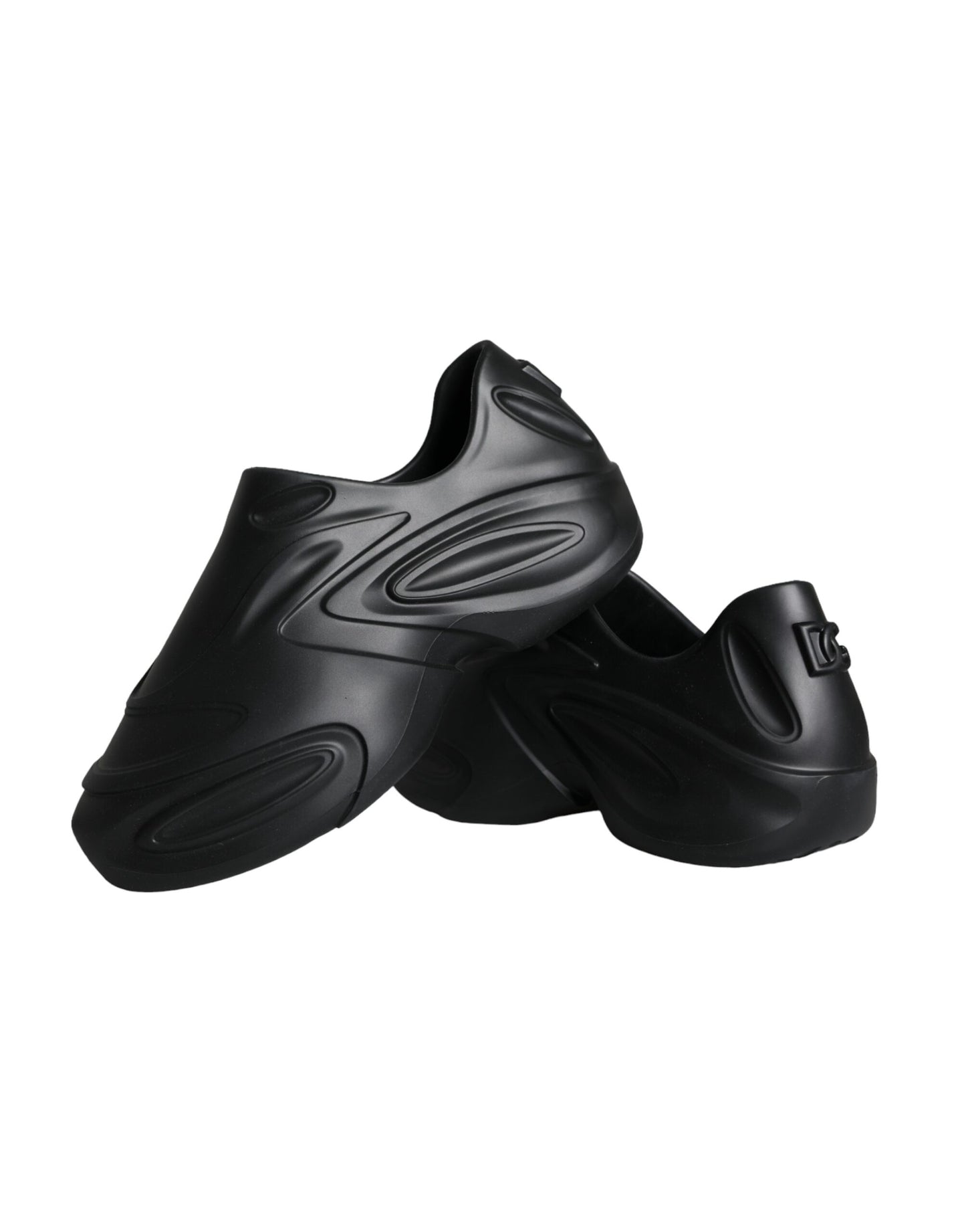 Zapatillas deportivas bajas de goma laminada negra