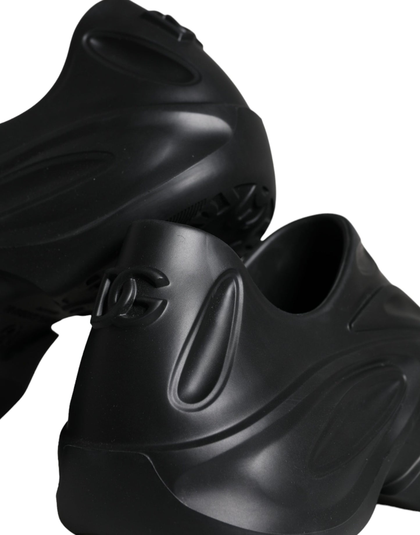 Zapatillas deportivas bajas de goma laminada negra