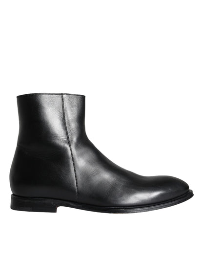 Botines de piel de becerro negros para hombre