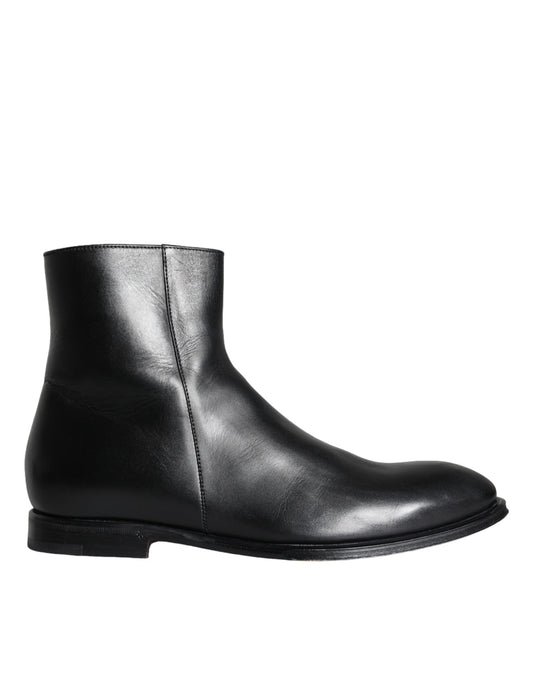 Botines de piel de becerro negros para hombre