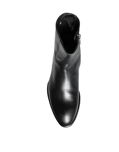 Botines de piel de becerro negros para hombre