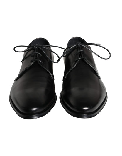 Zapatos de vestir Derby de piel de becerro negra para hombre
