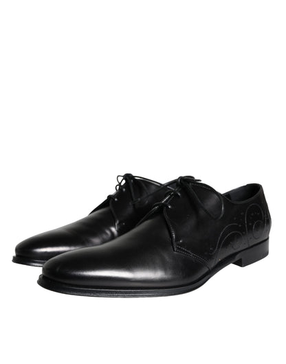Zapatos de vestir Derby de piel de becerro negra para hombre