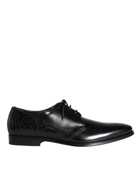 Zapatos de vestir Derby de piel de becerro negra para hombre