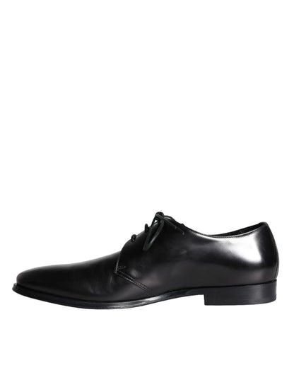 Zapatos de vestir Derby de piel de becerro negra para hombre