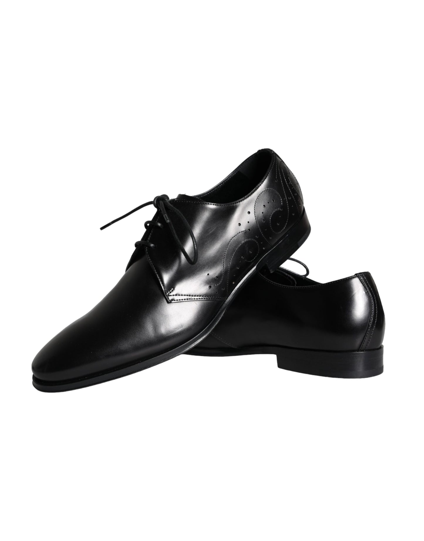 Zapatos de vestir Derby de piel de becerro negra para hombre