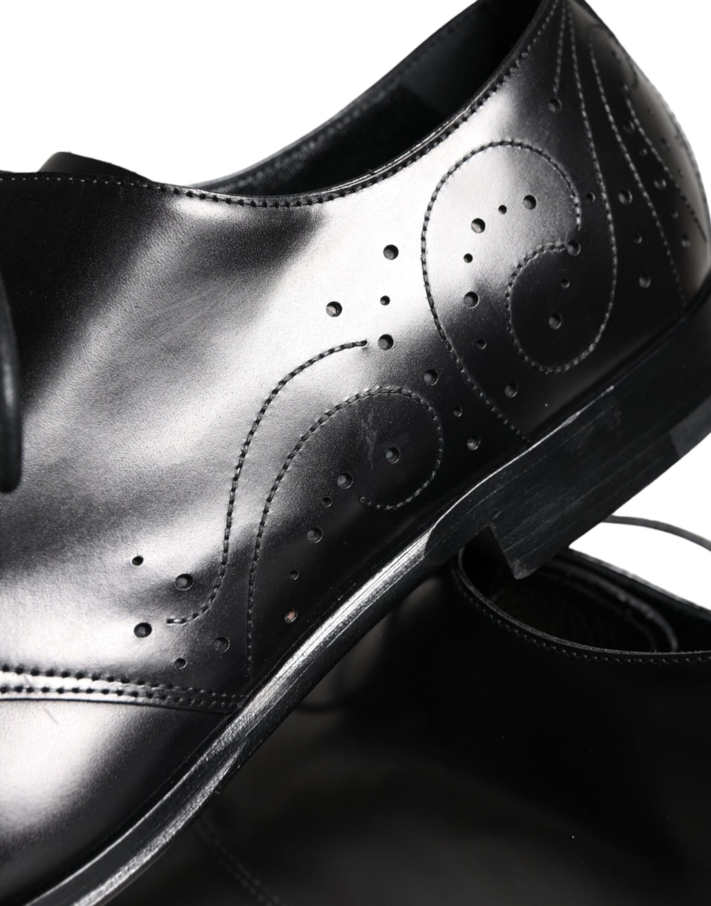 Zapatos de vestir Derby de piel de becerro negra para hombre