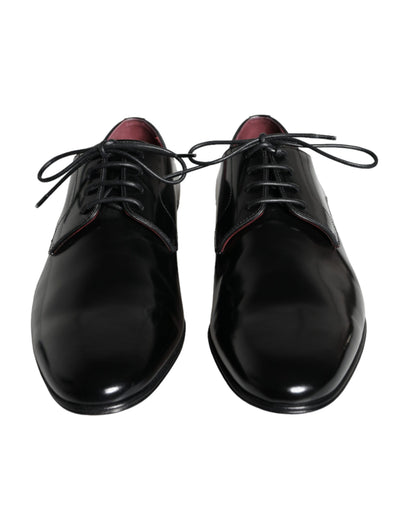 Zapatos Derby de vestir para hombre de piel de becerro negra
