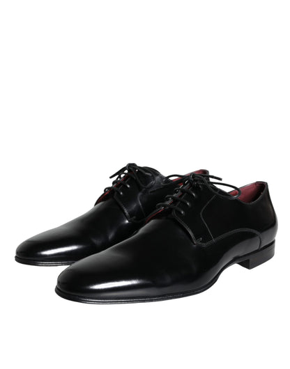 Zapatos Derby de vestir para hombre de piel de becerro negra