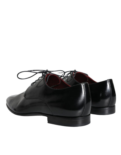 Zapatos Derby de vestir para hombre de piel de becerro negra