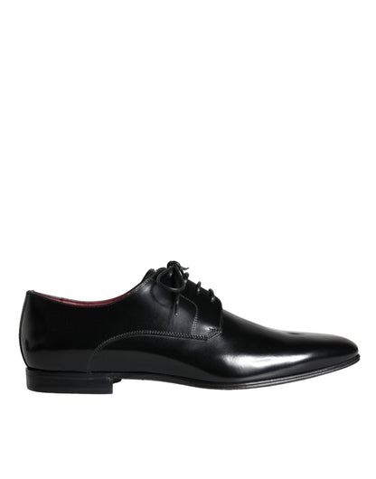 Zapatos Derby de vestir para hombre de piel de becerro negra