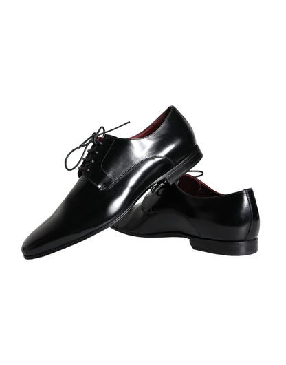 Zapatos Derby de vestir para hombre de piel de becerro negra