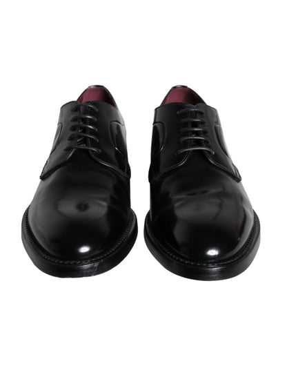 Zapatos de vestir Derby de piel de becerro negra para hombre