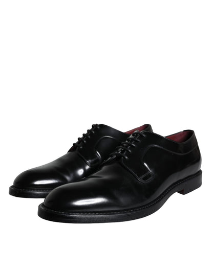 Zapatos de vestir Derby de piel de becerro negra para hombre