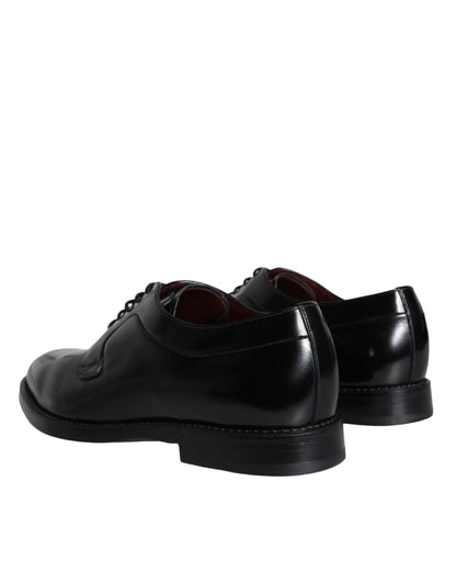 Zapatos de vestir Derby de piel de becerro negra para hombre