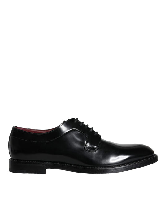 Zapatos de vestir Derby de piel de becerro negra para hombre