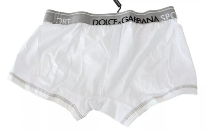 Calzoncillos bóxer regulares de algodón elástico blanco