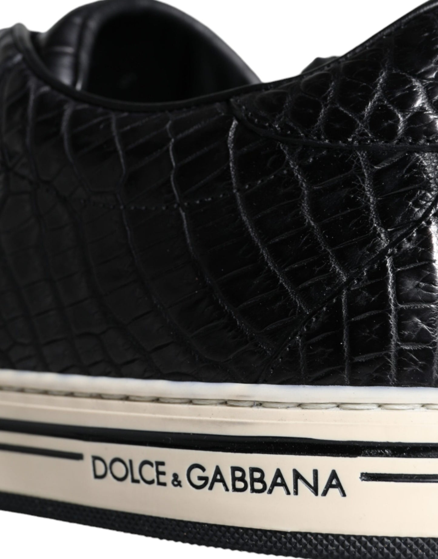 Zapatillas bajas de cuero negro para hombre