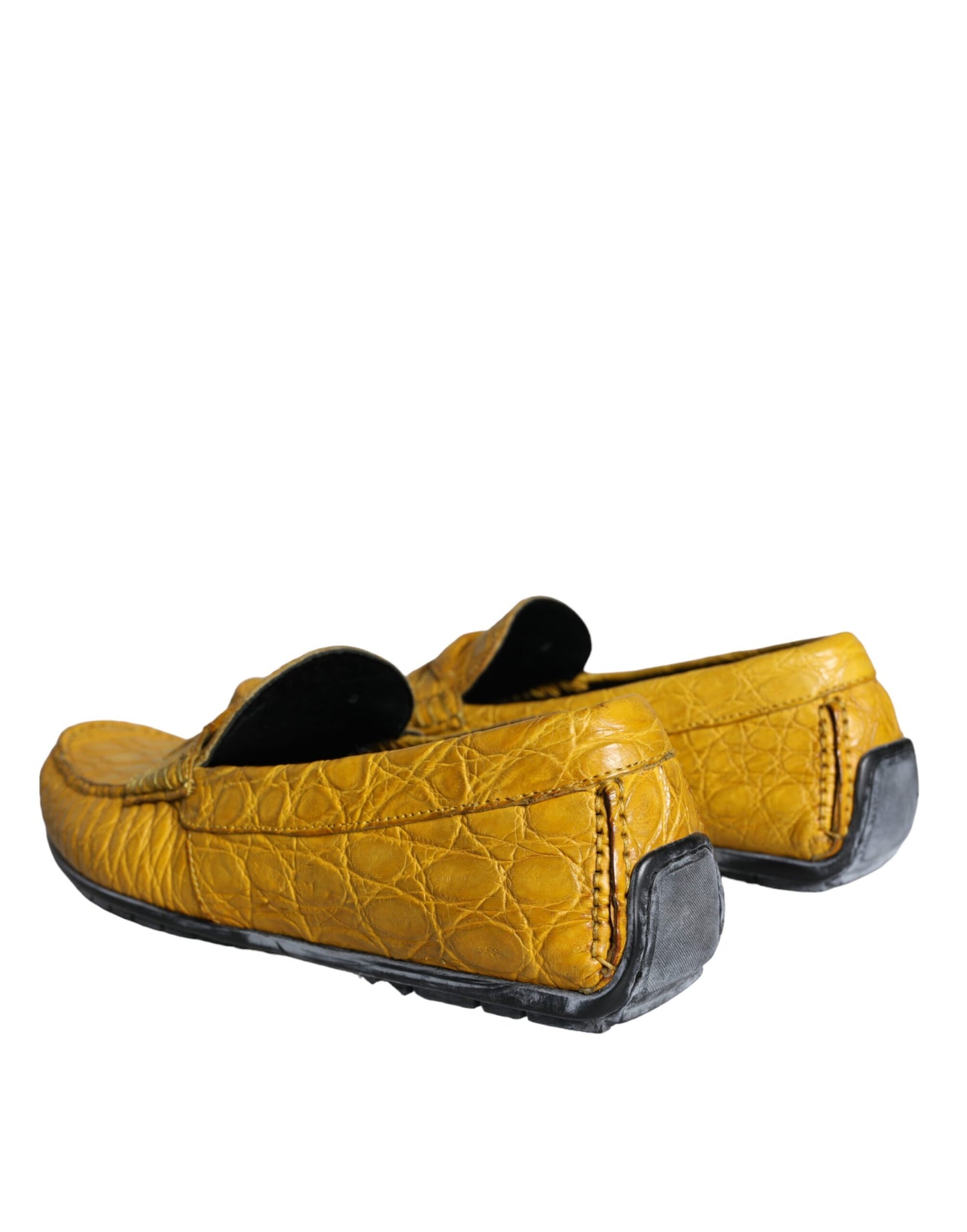 Mocasines de piel amarilla tipo mocasín