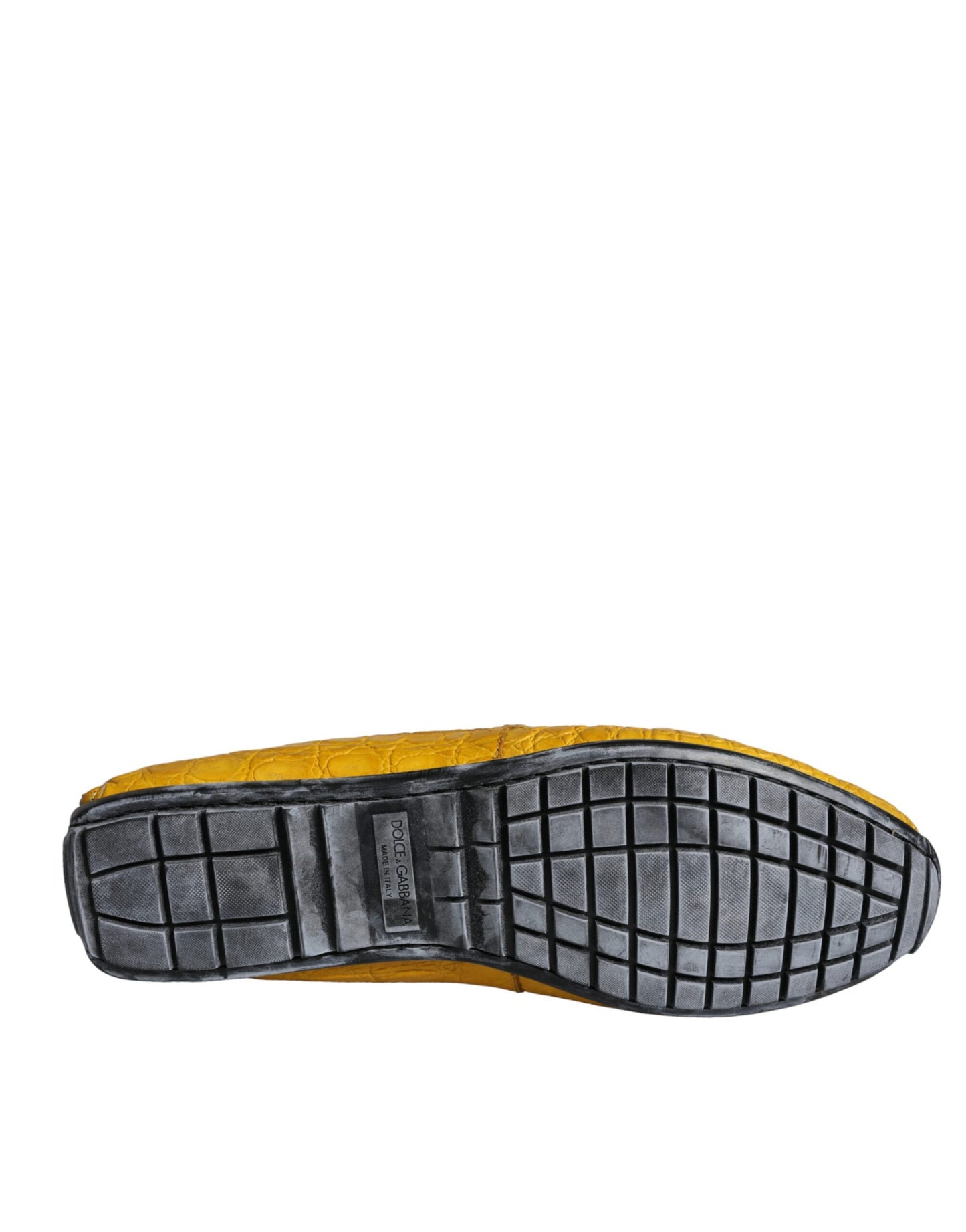 Mocasines de piel amarilla tipo mocasín