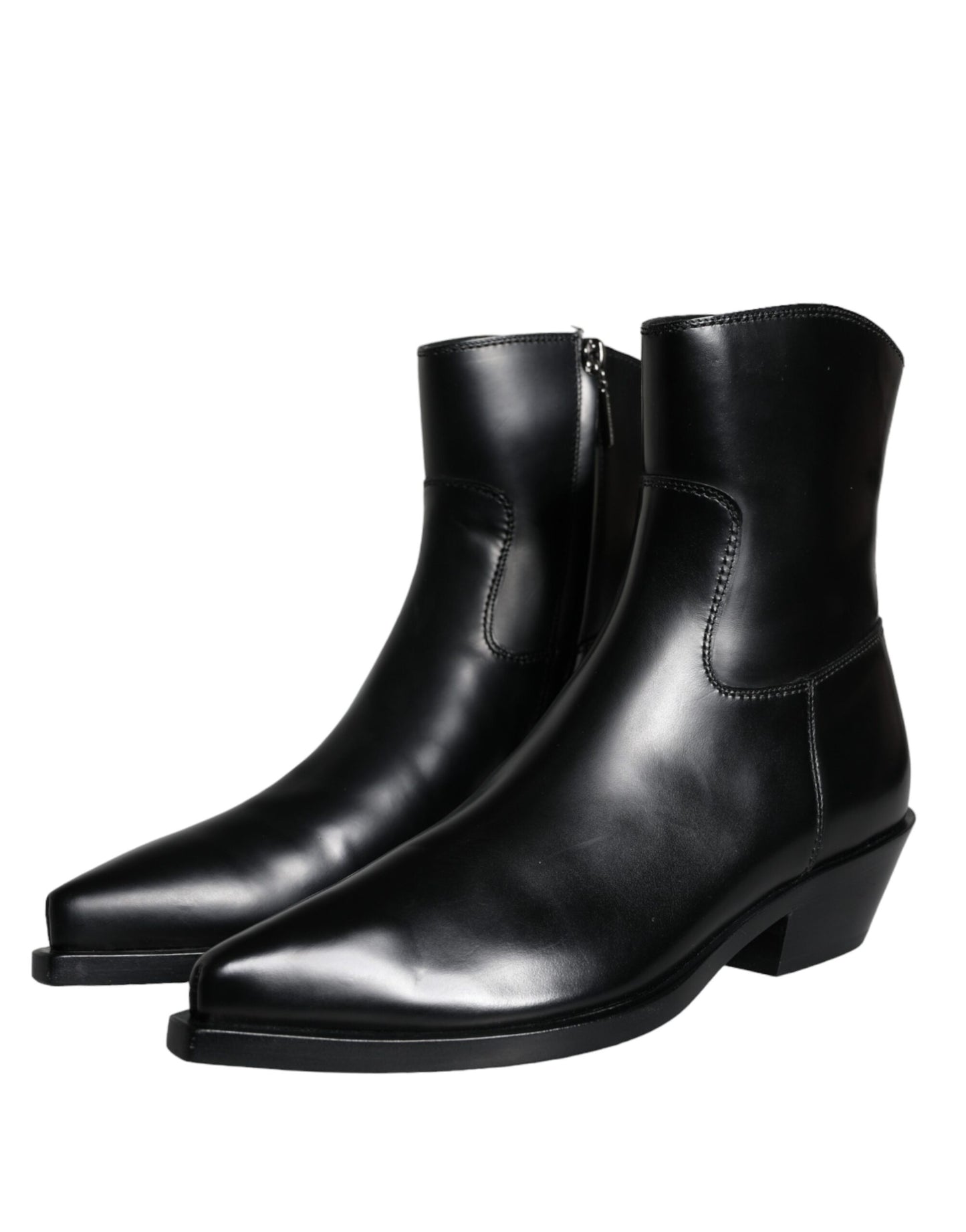 Botines de piel negros tipo botines
