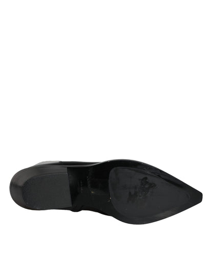 Botines de piel negros tipo botines