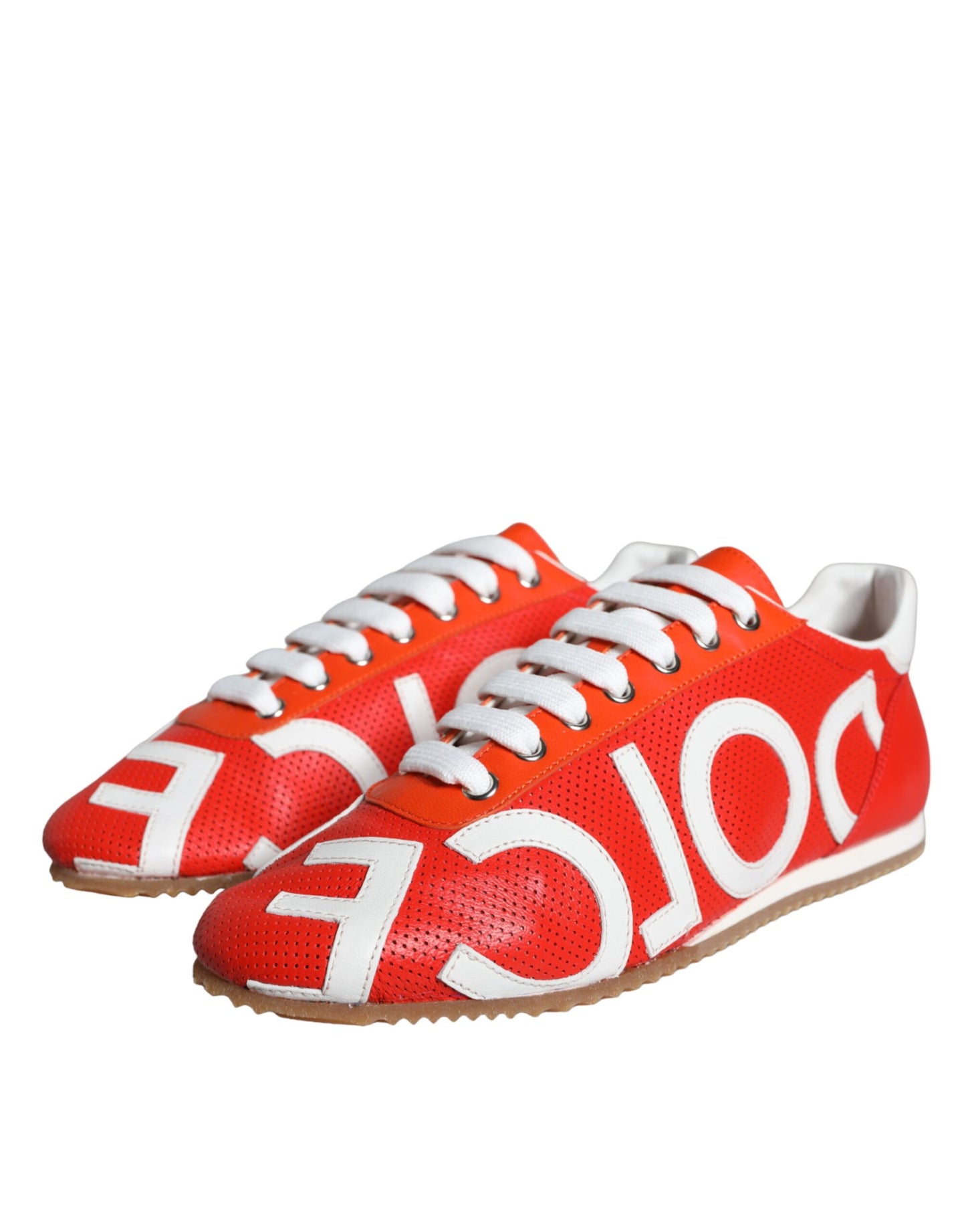 Zapatillas deportivas casuales con logo de cuero rojo y blanco