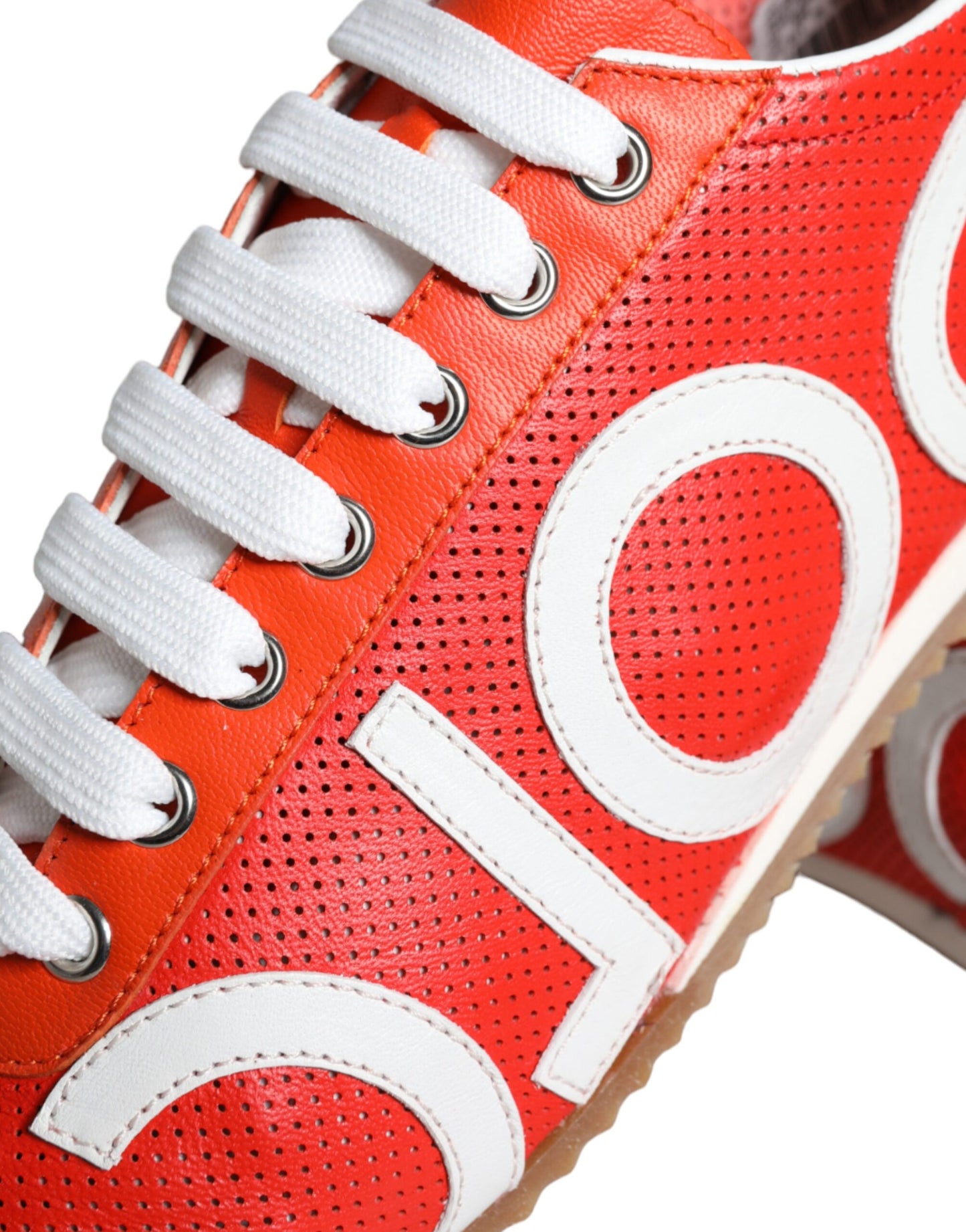 Zapatillas deportivas casuales con logo de cuero rojo y blanco