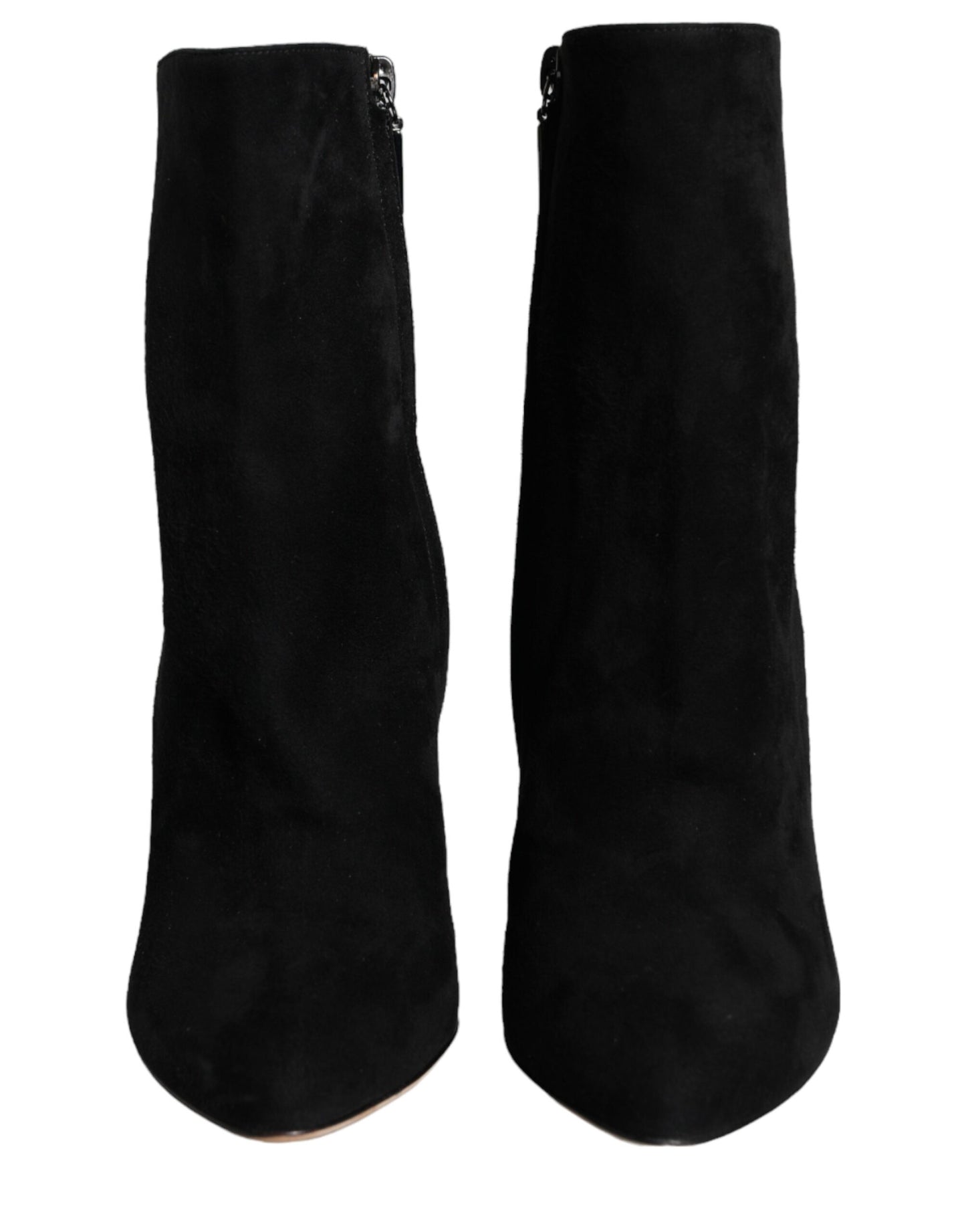 Botas de media caña de piel de ante negra