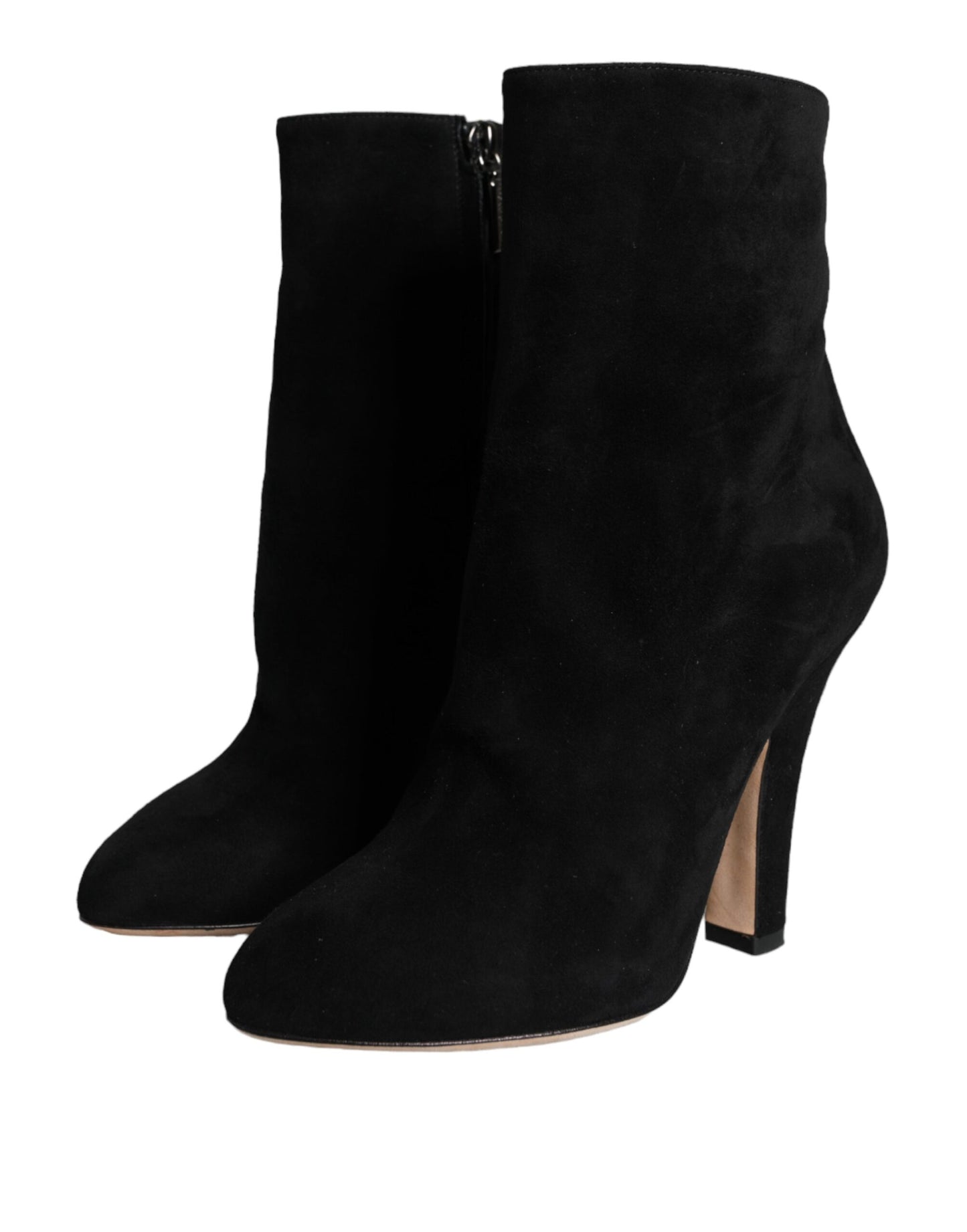 Botas de media caña de piel de ante negra