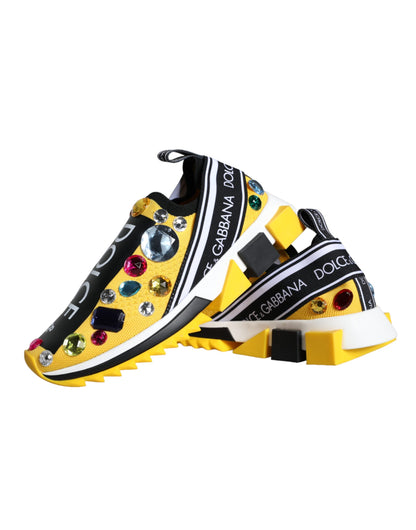 Zapatillas Sorrento con cristales amarillos para mujer