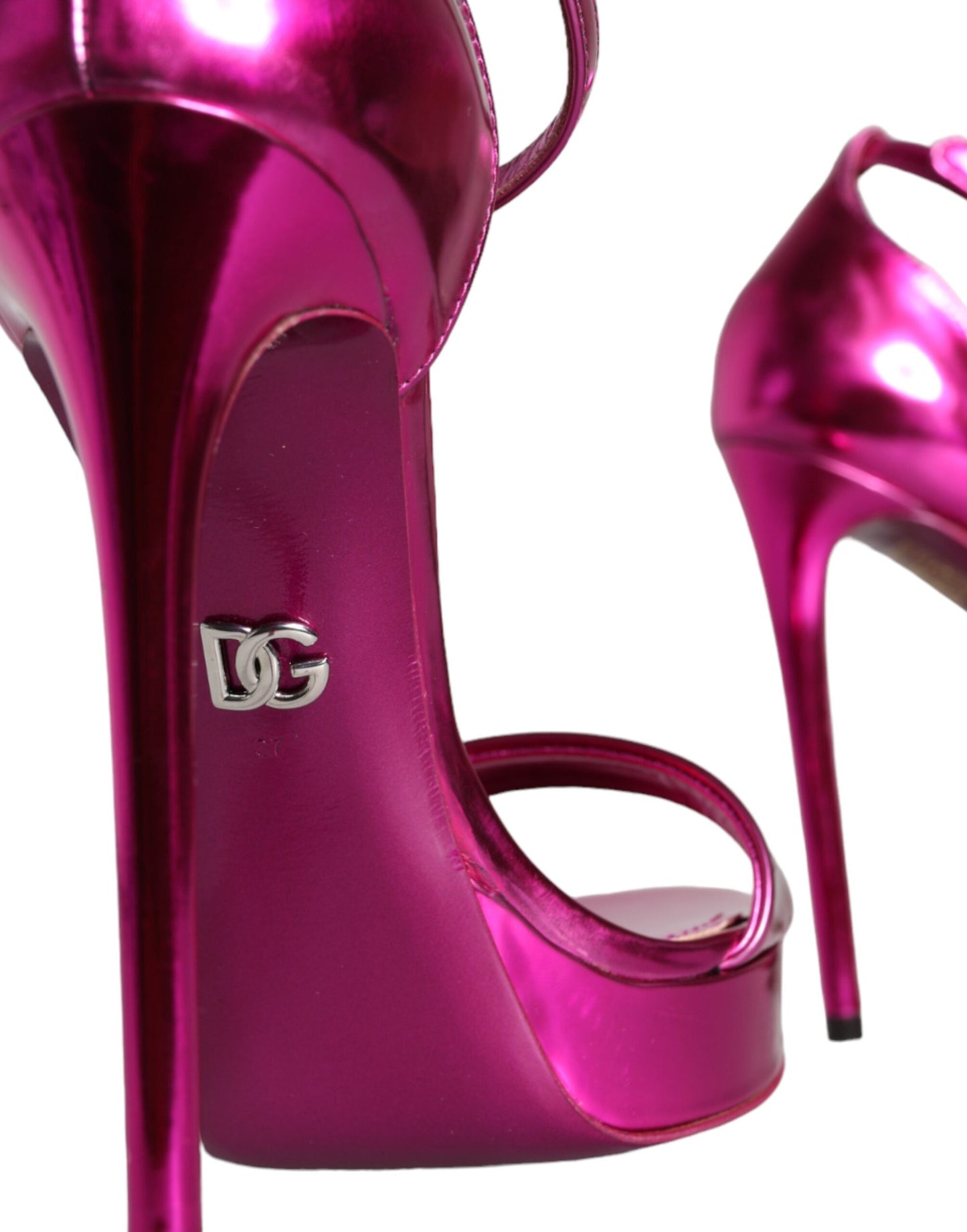 Sandalias con tiras al tobillo y tacones KEIRA fucsia