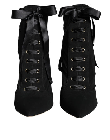 Botines negros elásticos de jersey