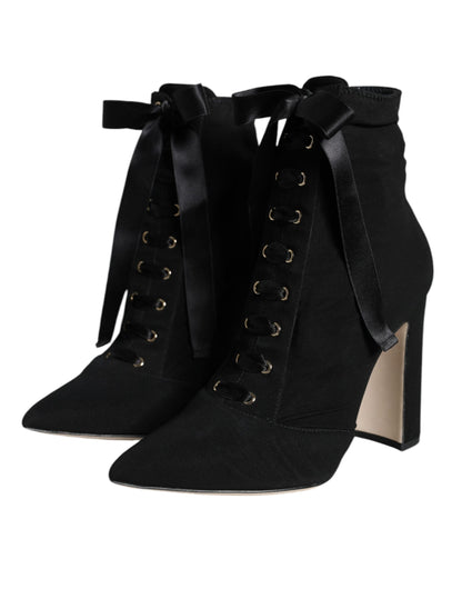 Botines negros elásticos de jersey