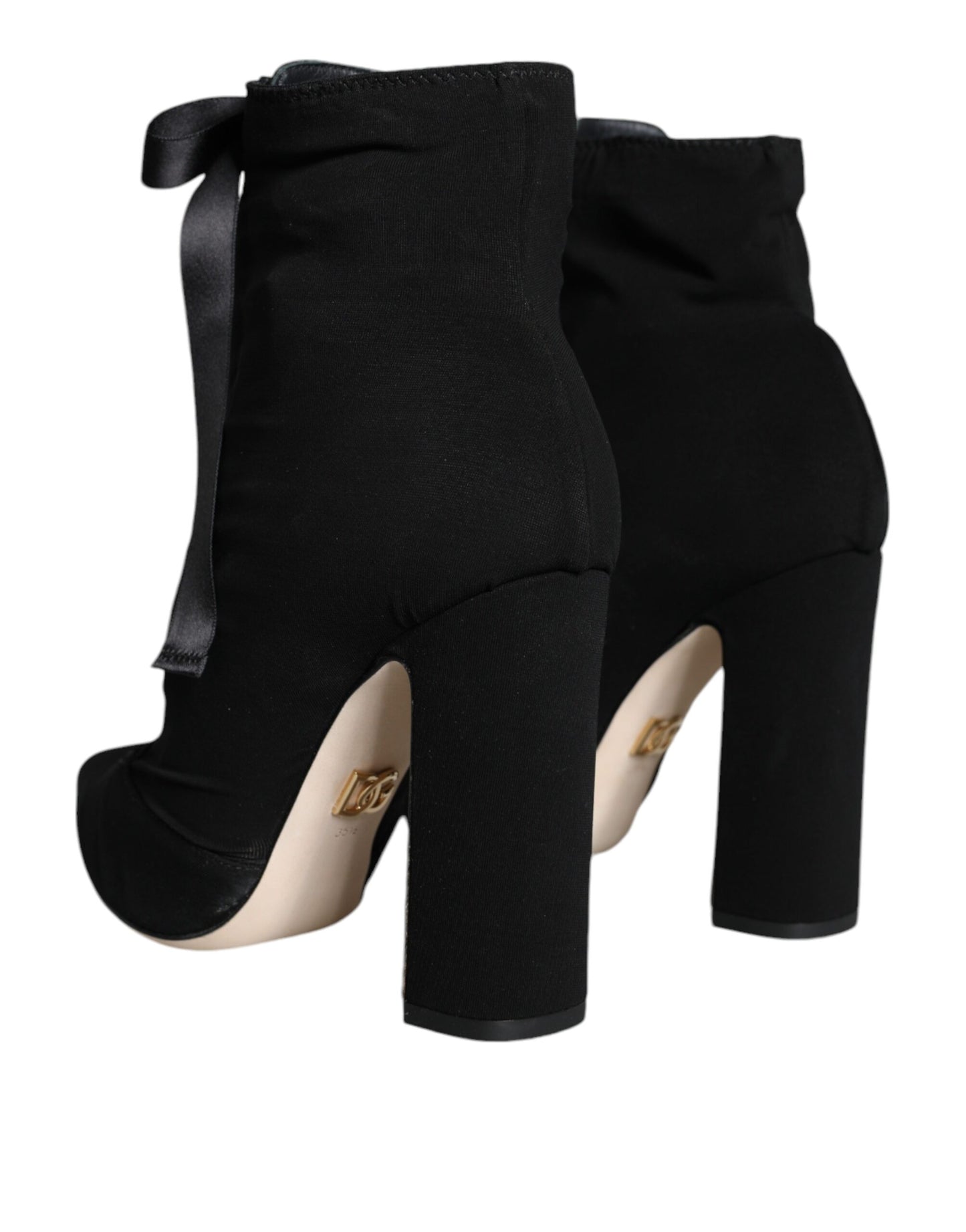Botines negros elásticos de jersey