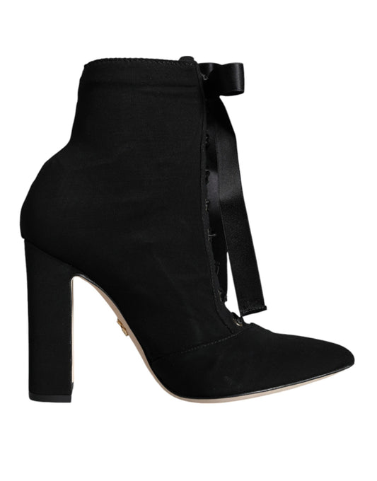 Botines negros elásticos de jersey