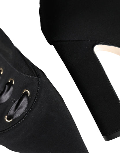 Botines negros elásticos de jersey