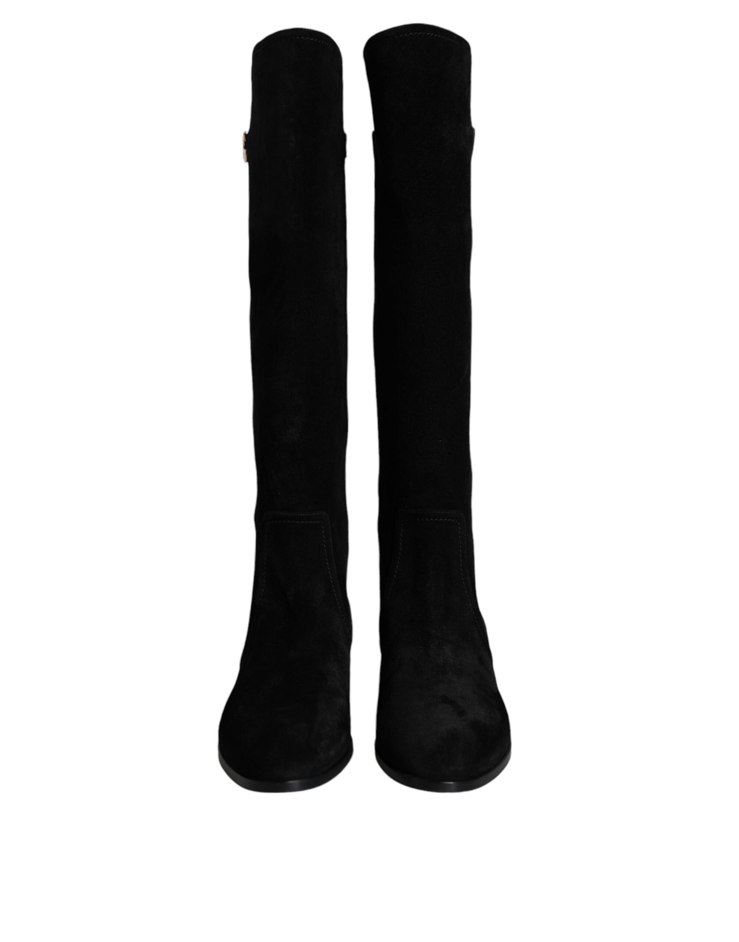 Botas altas hasta la rodilla de piel de ante negra