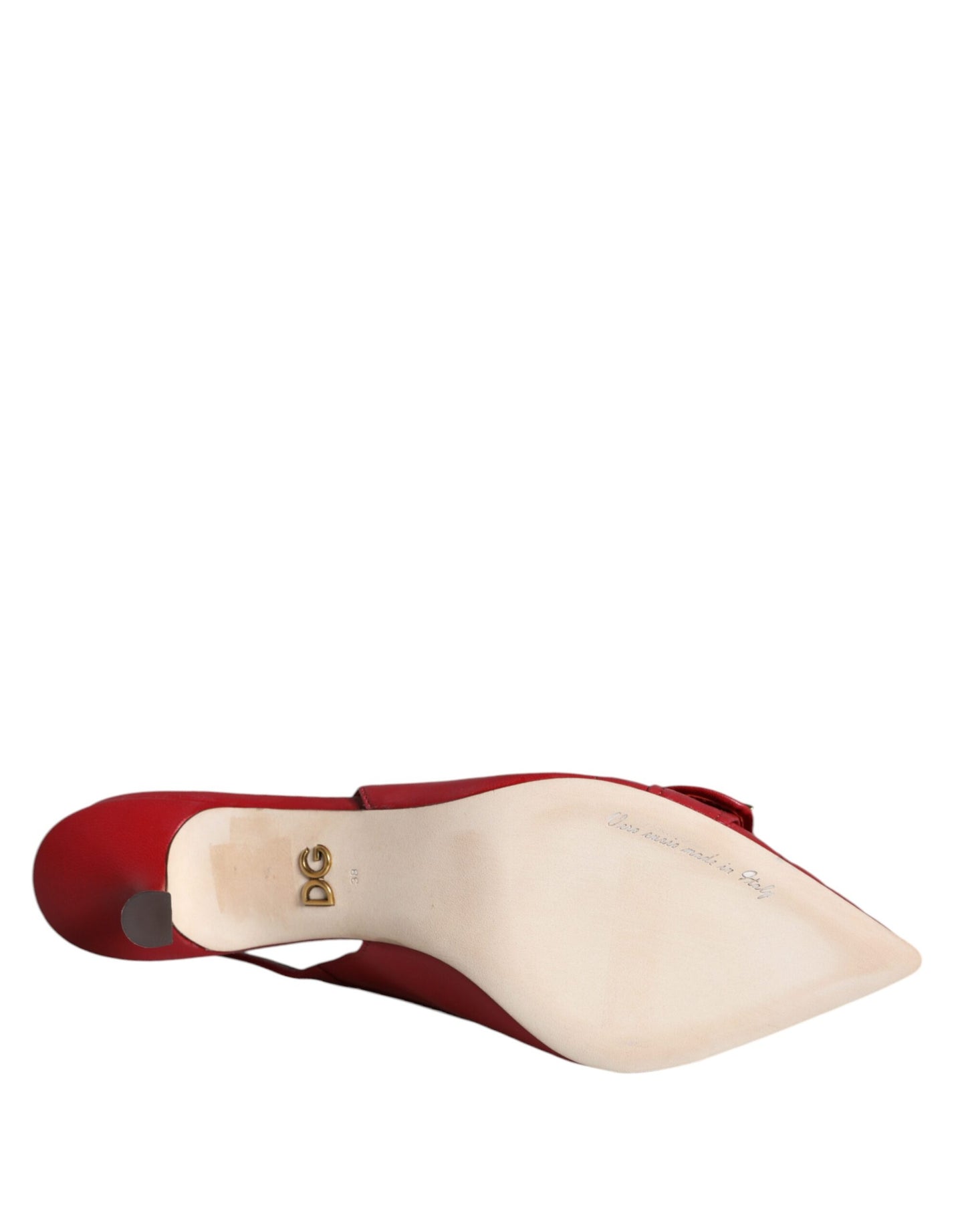 Zapatos de tacón de cuero Red Devotion con tira trasera