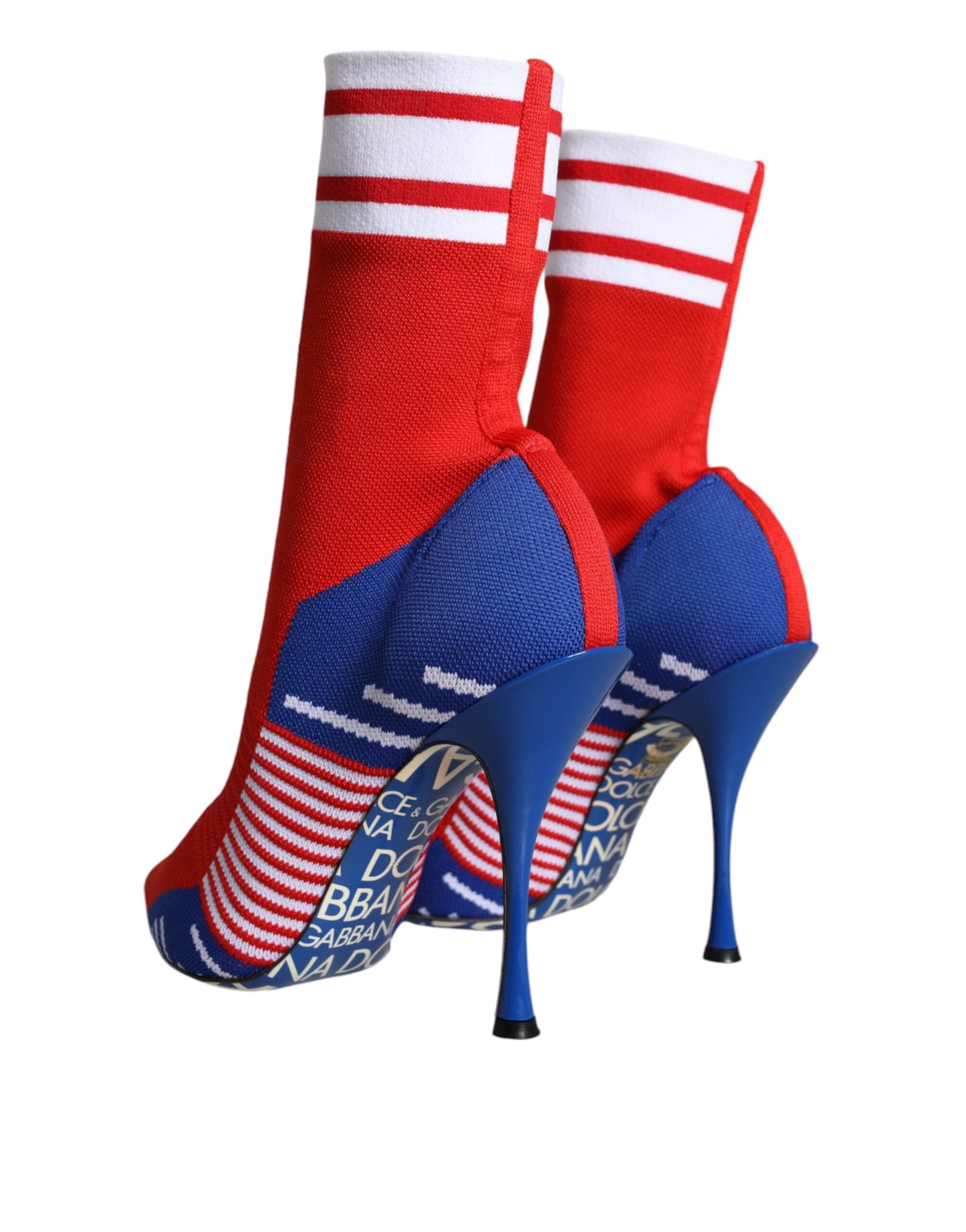 Botines elásticos estilo calcetín con logotipo en rojo y azul