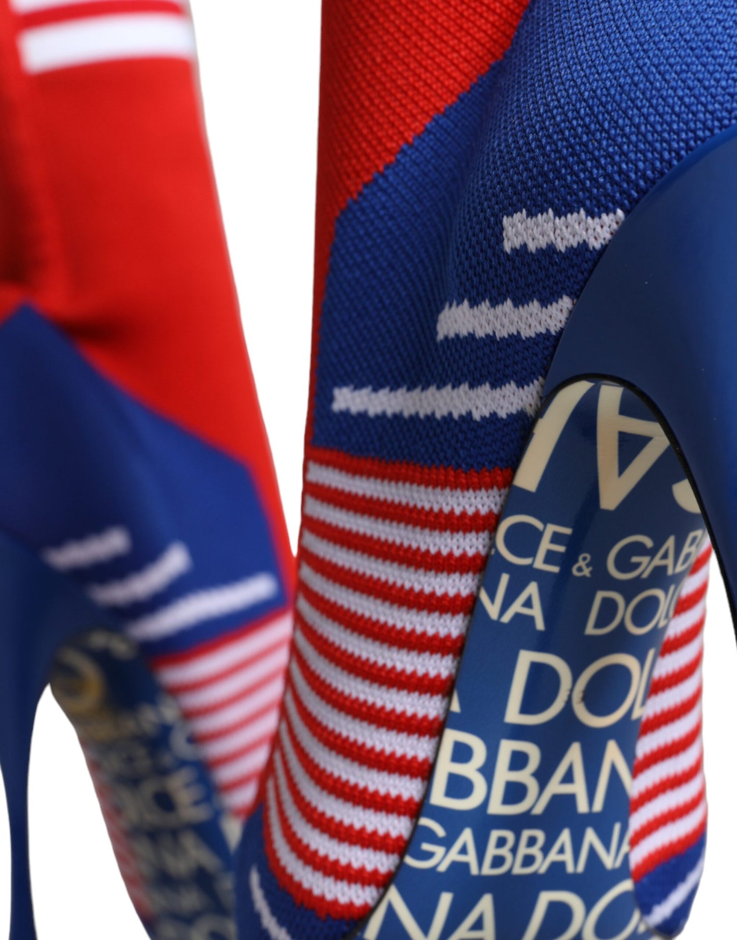 Botines elásticos estilo calcetín con logotipo en rojo y azul