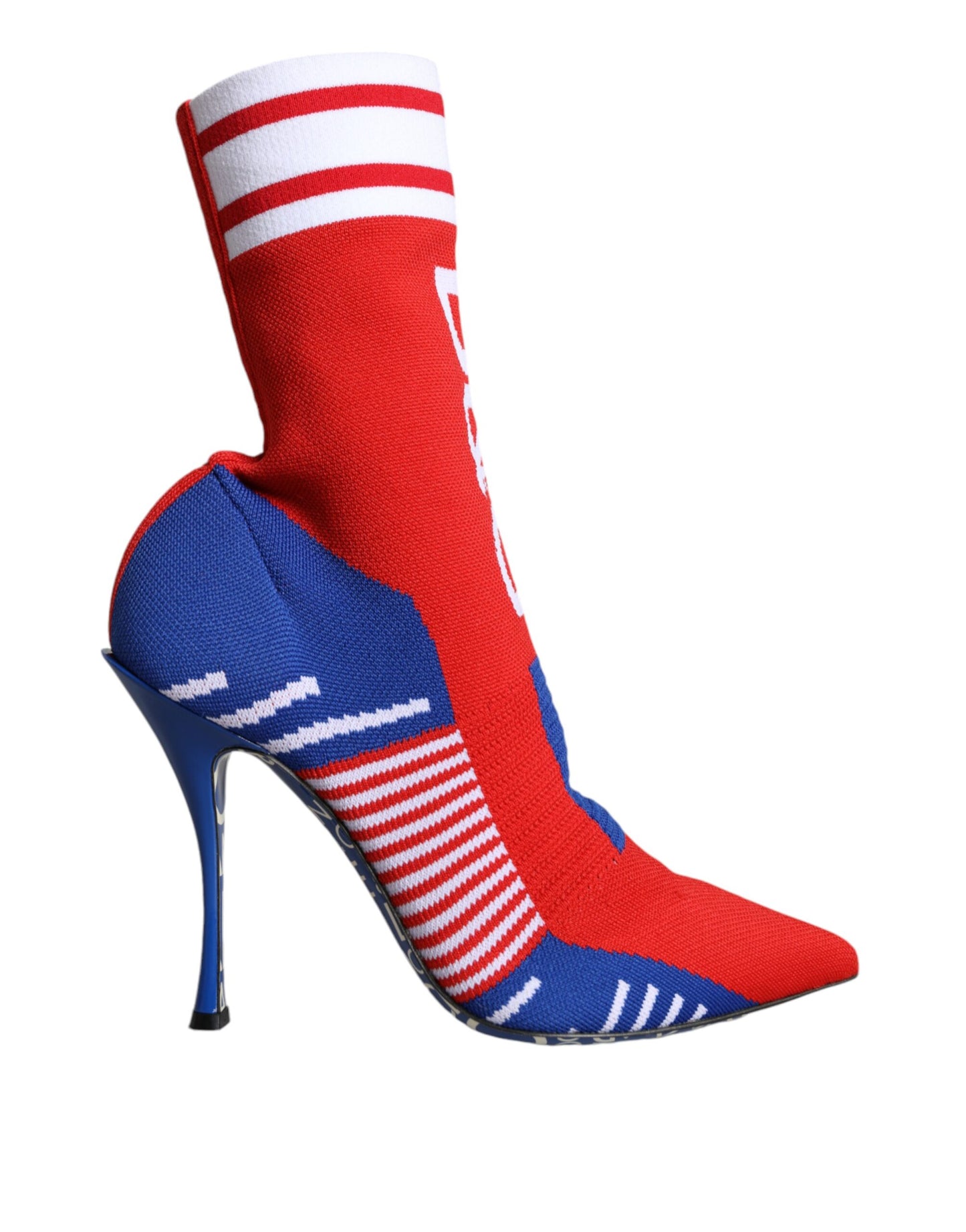 Botines elásticos estilo calcetín con logotipo en rojo y azul