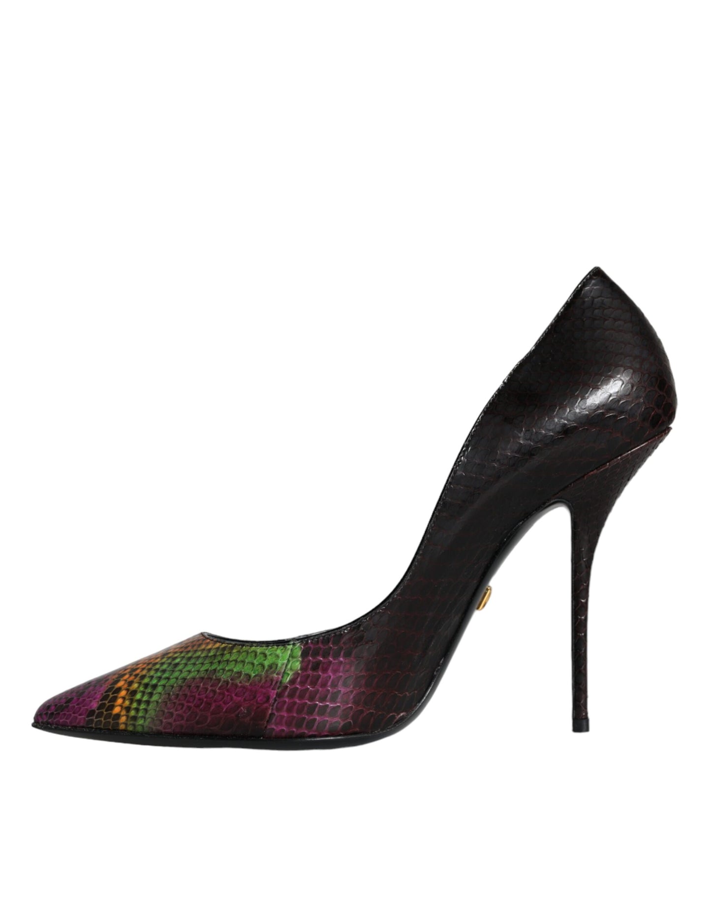 Zapatos de tacón de piel exótica multicolor